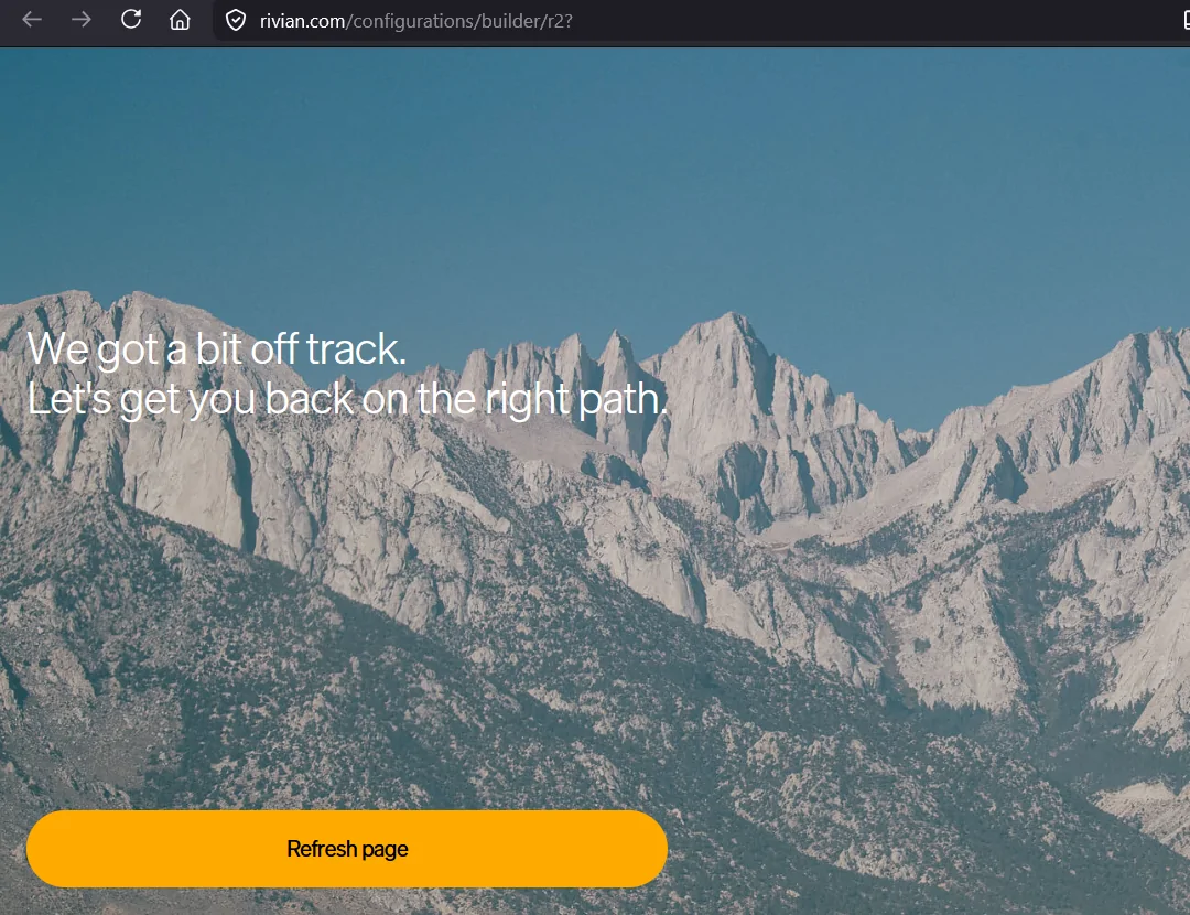 Rivian R1T R1S Why is Rivian R2 config site down 1781823234466-au
