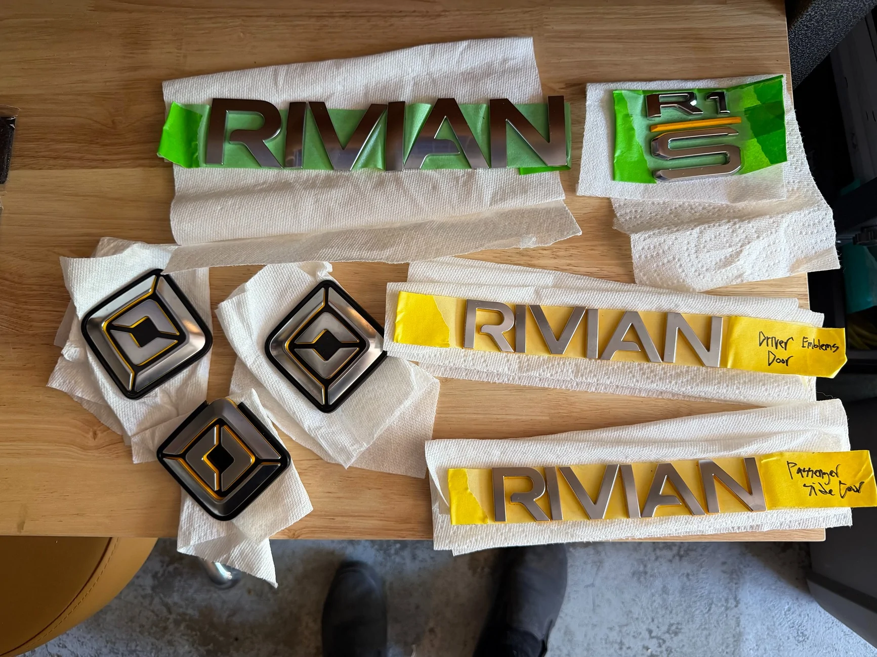 Custom Lettering For Rivian R1t California - R1S Original Chromed Livery Badging Emblems / New Black ...