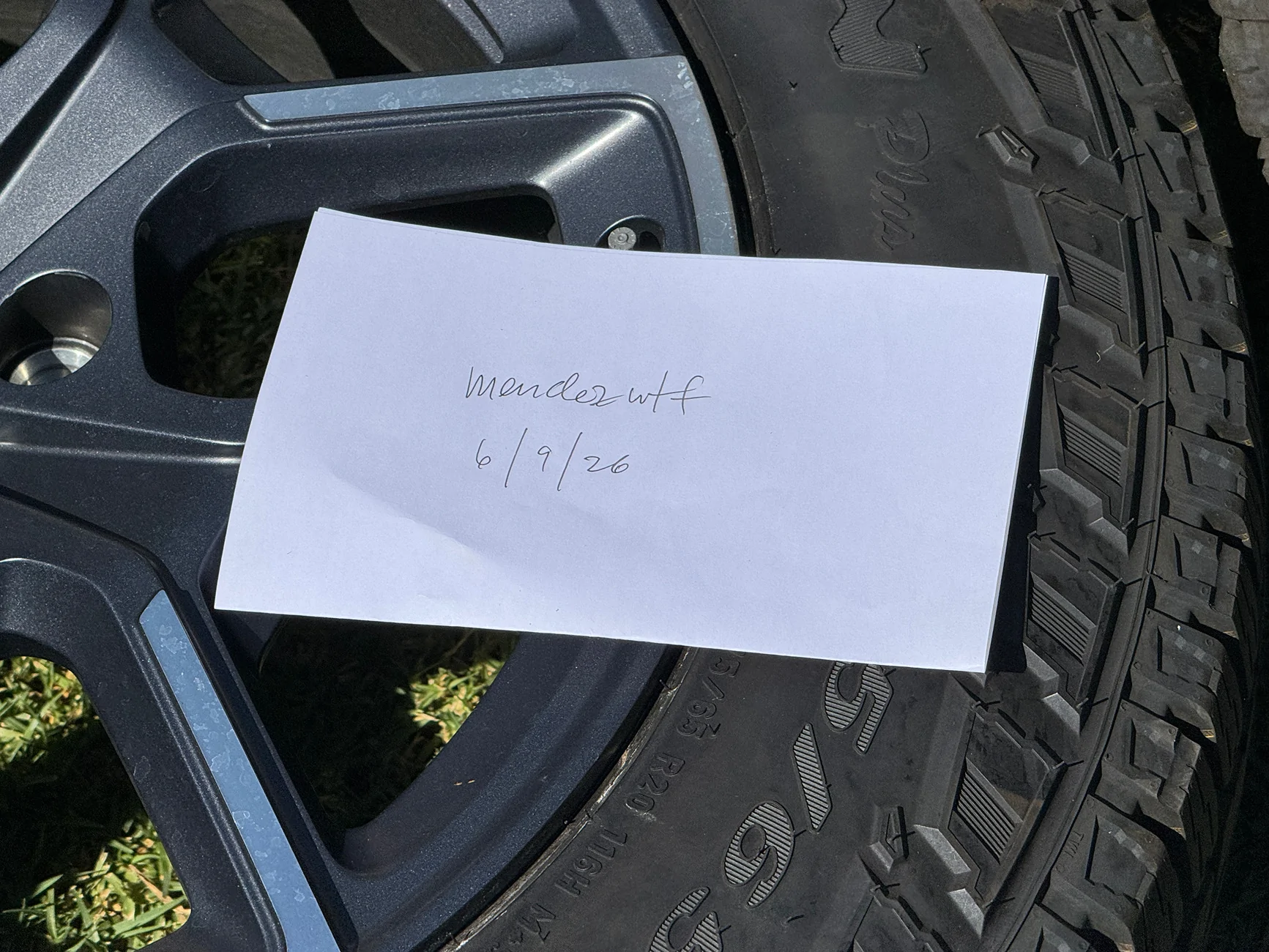 Rivian R1T R1S FS: 20" All-Terrain Wheels + Pirelli AT Tires (Set of 5) — $3,400 — Northridge/LA Pickup IMG_8232
