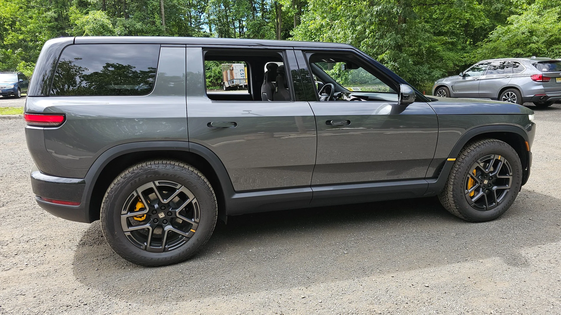 Rivian R1T R1S Test drove Half Moon Grey R2 : Loved it 20260620_104902