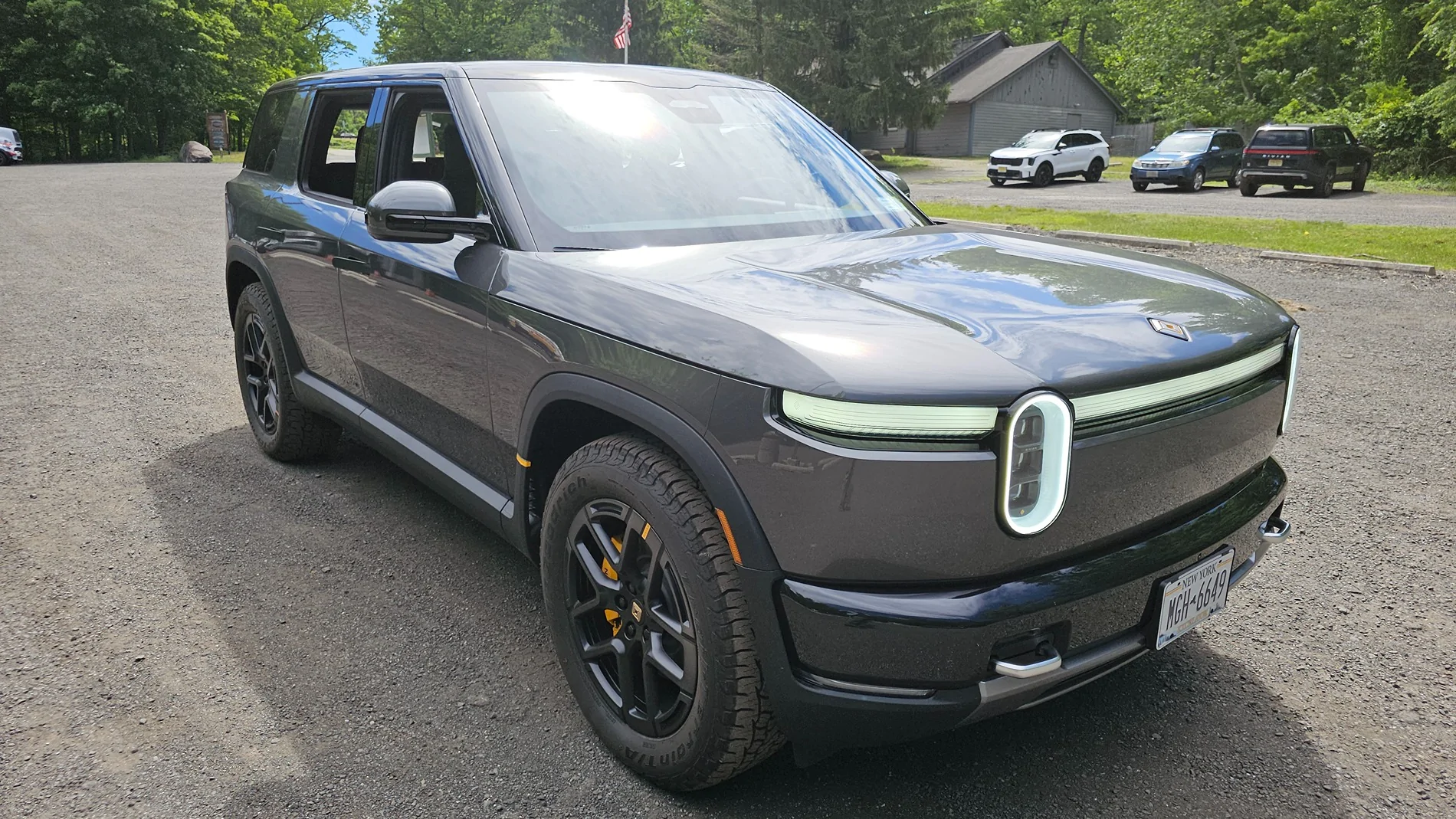 Rivian R1T R1S Test drove Half Moon Grey R2 : Loved it 20260620_104911