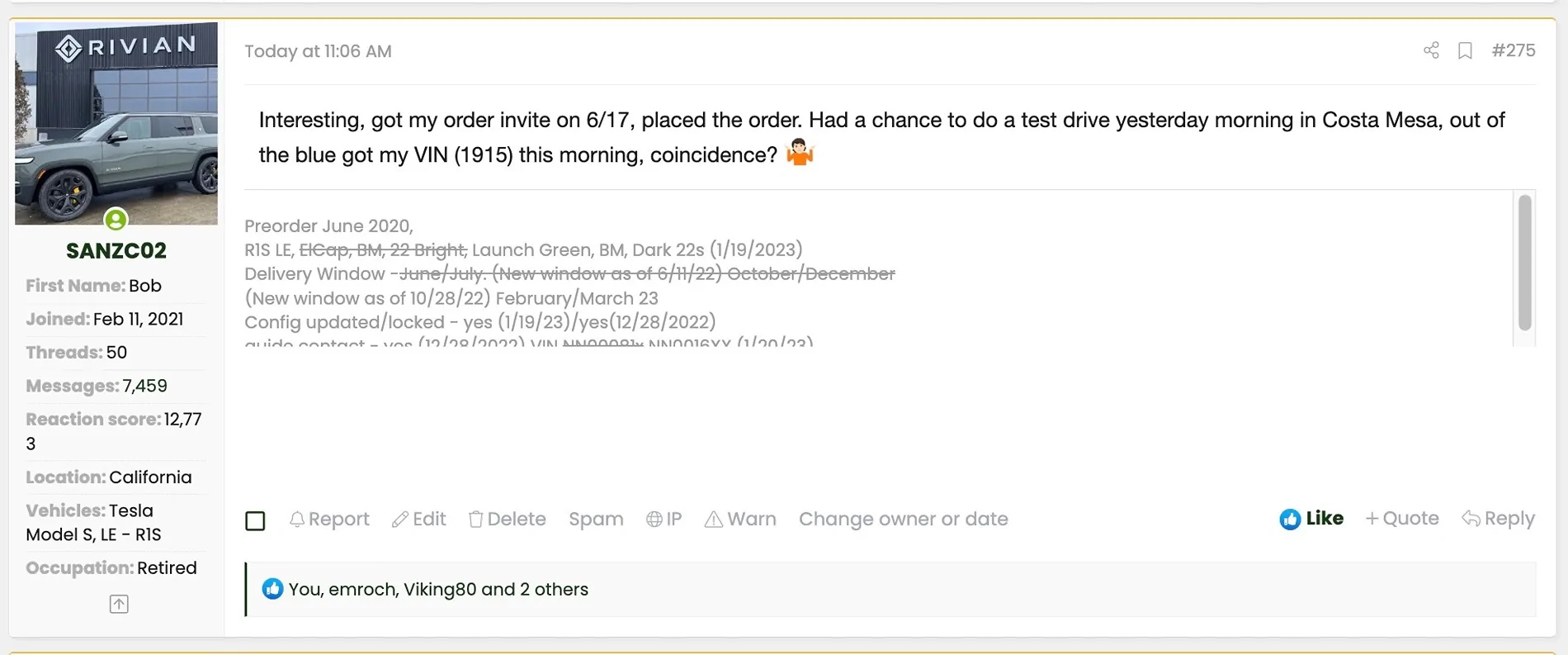 Rivian R1T R1S R2 production at nearly 2,000 (VIN) units already Screenshot 2026-06-25 at 2.12.28 PM