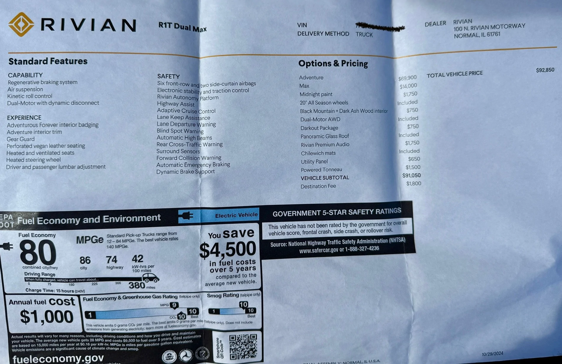 Rivian R1T R1S F/S 2025 R1T Dual Max Midnight with Black Mountain/No longer selling- Dark Ash _15,500 miles - NE Ohio IMG_3112