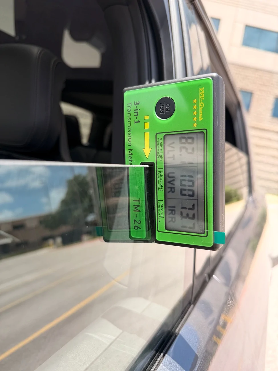 Rivian R1T R1S R2 Factory Window Tint Level % - Measured Values (All Glass) IMG_9947