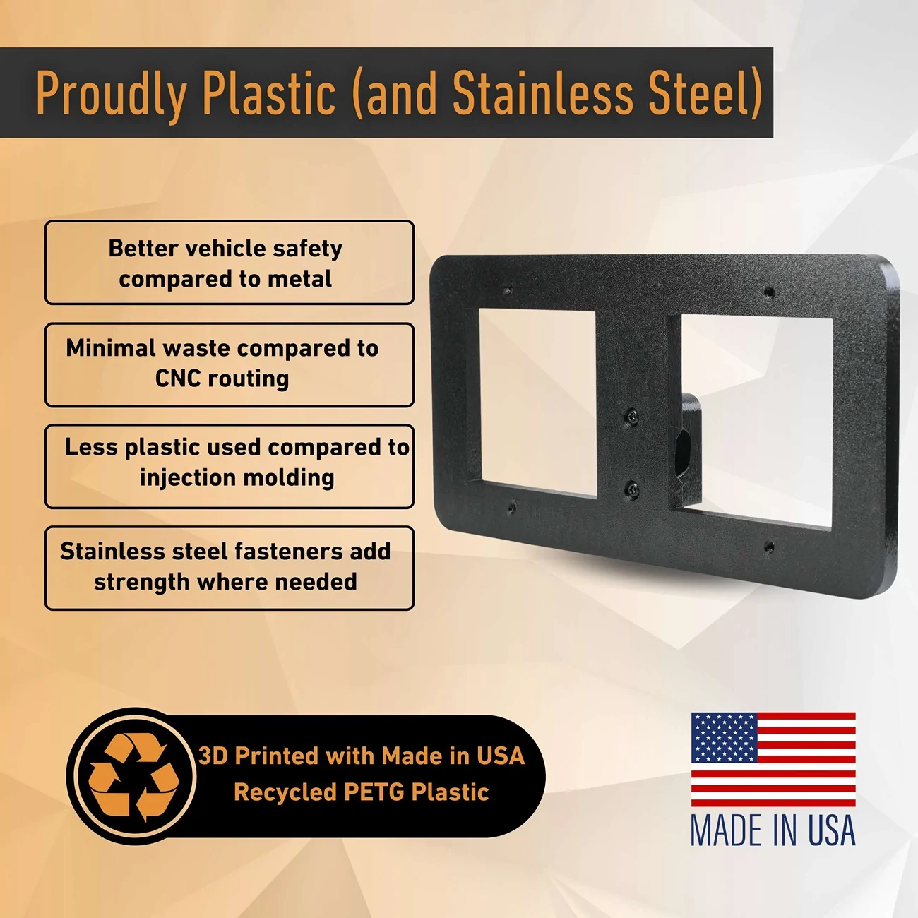Rivian R1T R1S R2 Tow Hook Front License Plate Mount by EveryAmp Tow Hook Mount for 2026 Rivian R2 Materials