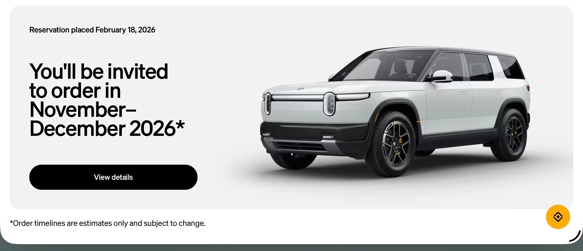Rivian R1T R1S Update on timing now in account IMG_2978