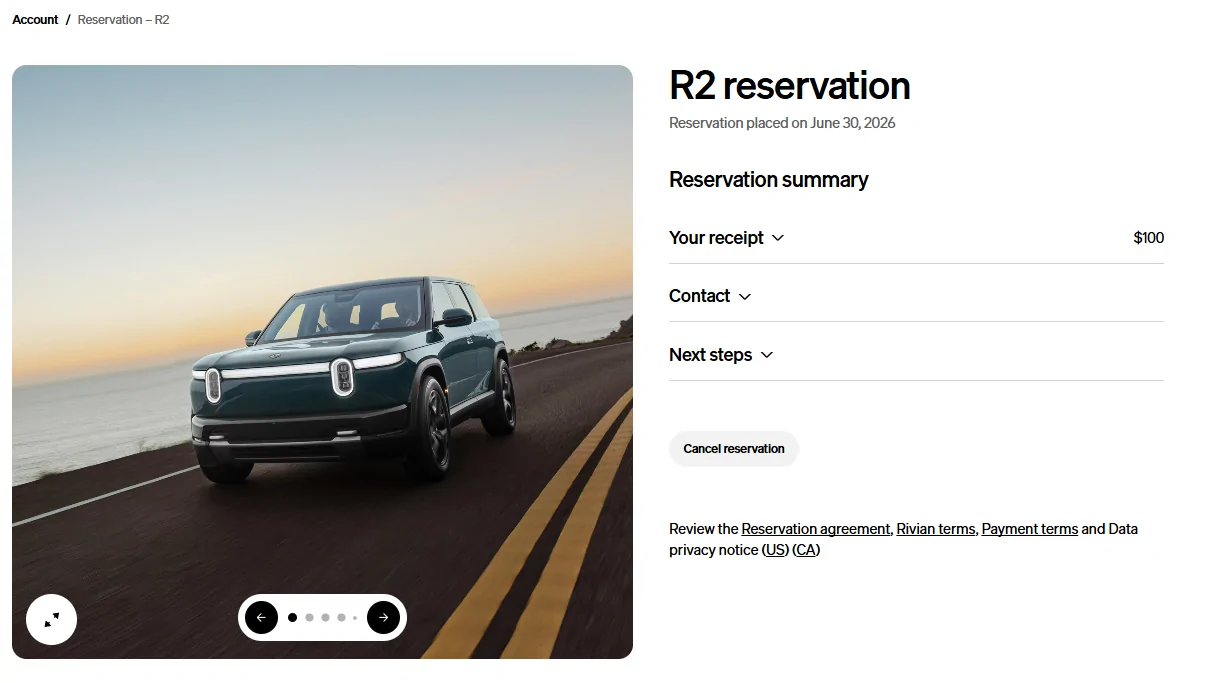 Rivian R1T R1S Update on timing now in account 1782841361056-qg