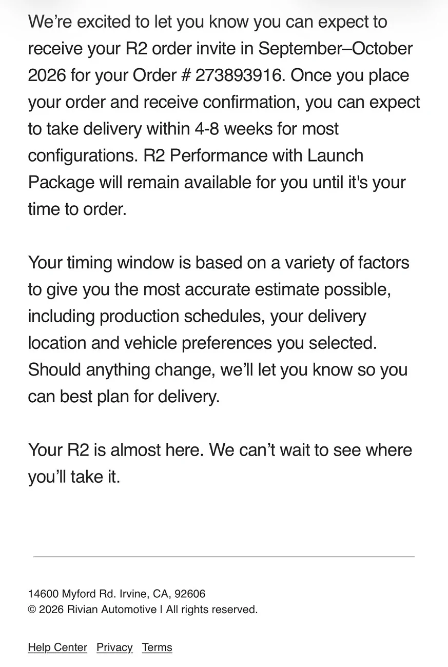 Rivian R1T R1S Who HASN'T been invited to order with an early reservation? IMG_2687