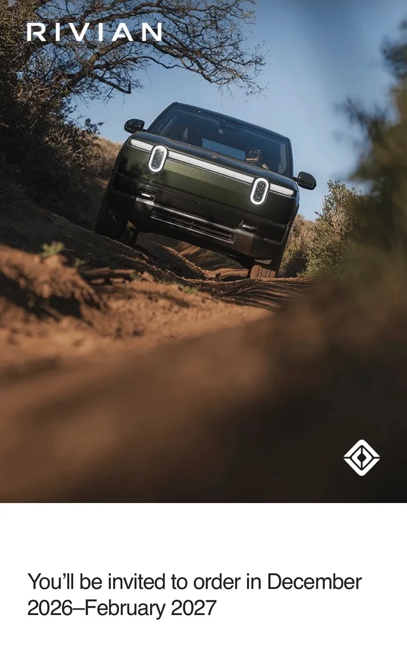 Rivian R1T R1S Update on timing now in account IMG_4617