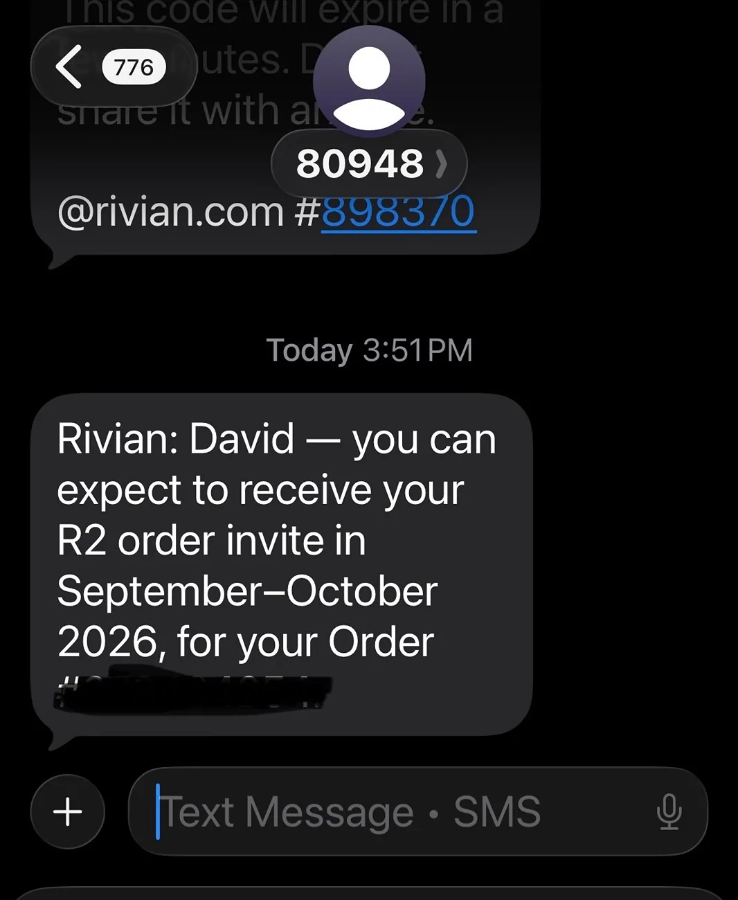 Rivian R1T R1S Update on timing now in account IMG_2723