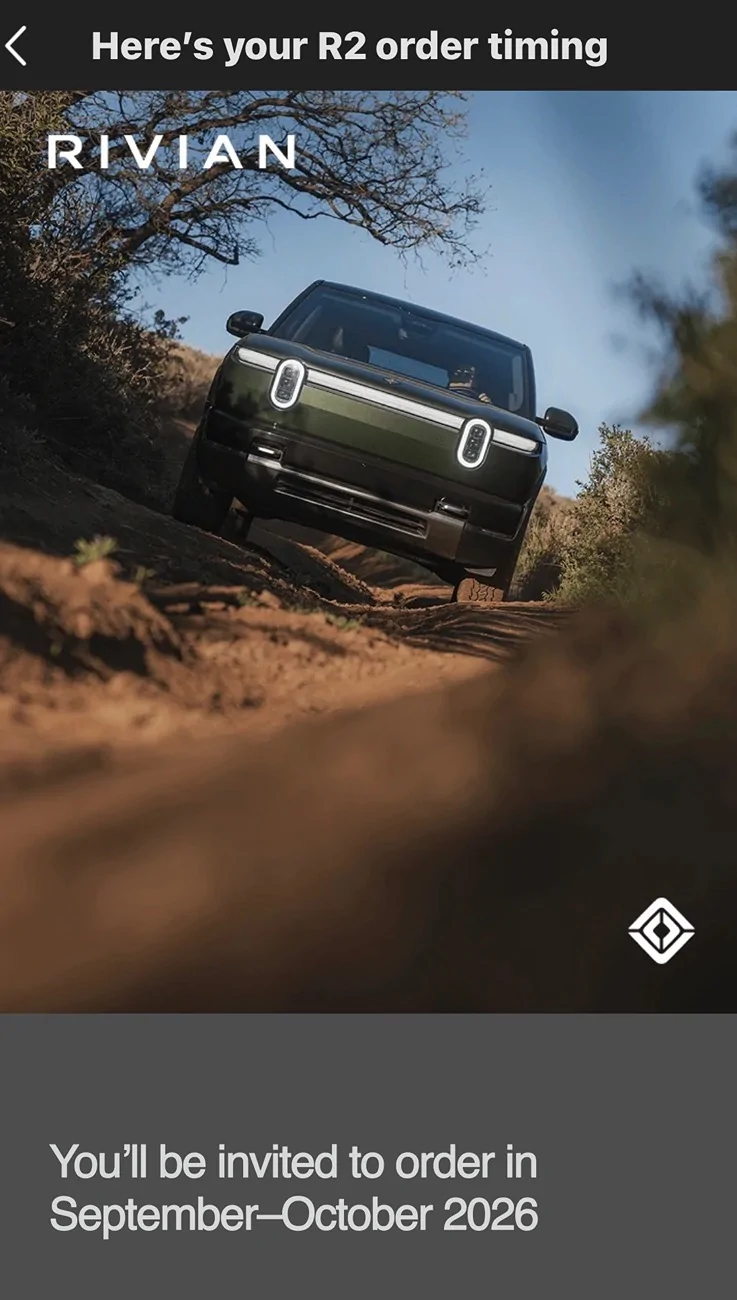 Rivian R1T R1S Anyone receive the email telling them when to expect their order invite? 1782873407478-qx