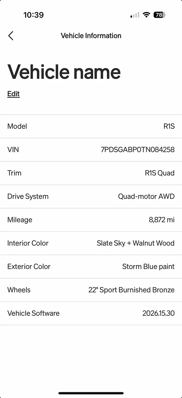 Rivian R1T R1S How to Get Service History & LE for R1S Quad IMG_3152