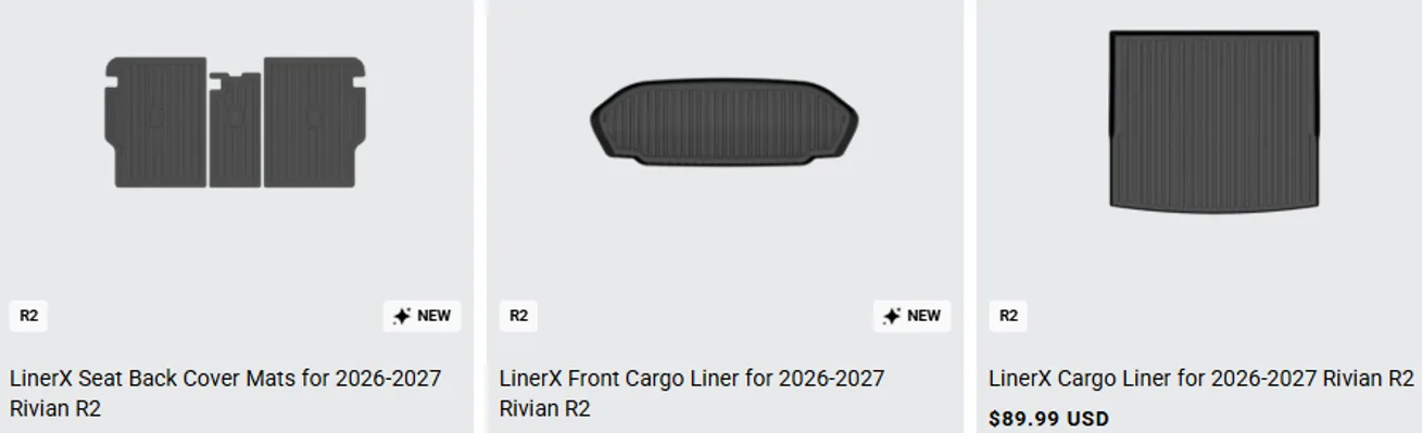 Rivian R1T R1S Aftermarket R2 Floor Mats 1783606010139-jc