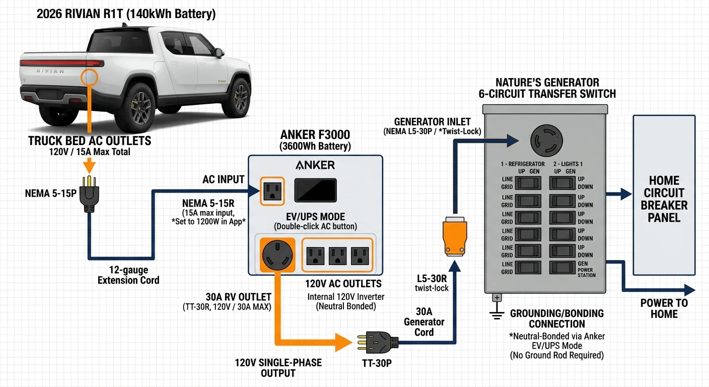 Rivian R1T R1S Rivian and Bluetti AC180 Portable Power Station Keep Appliances On For 4 Days During Storm Power Outage IMG_0849