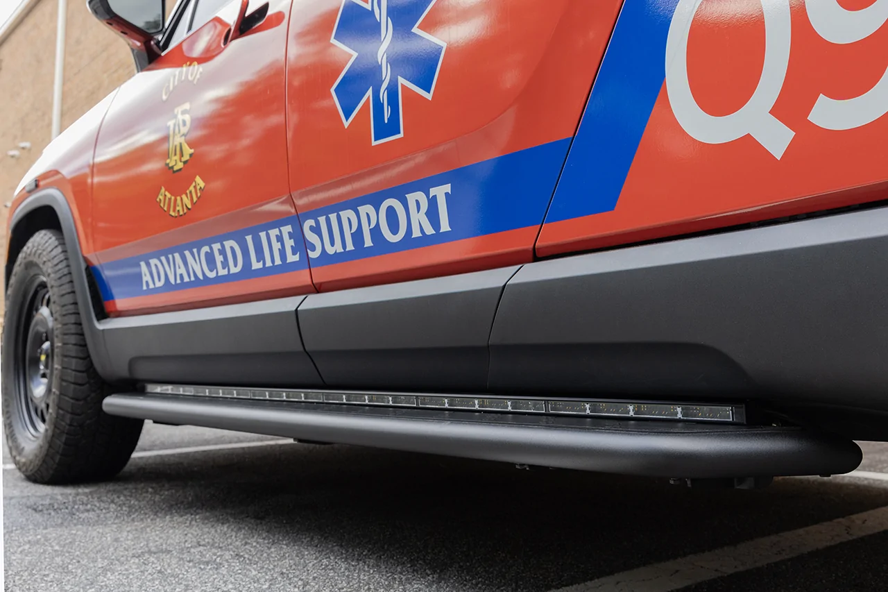 Rivian R1T R1S Rivian R1T upfit for Atlanta Fire & Rescue -- Quick Response Emergency Life Support -- By EV Sportline / Patrol EV Rivian R1T Fire Tuck (15)