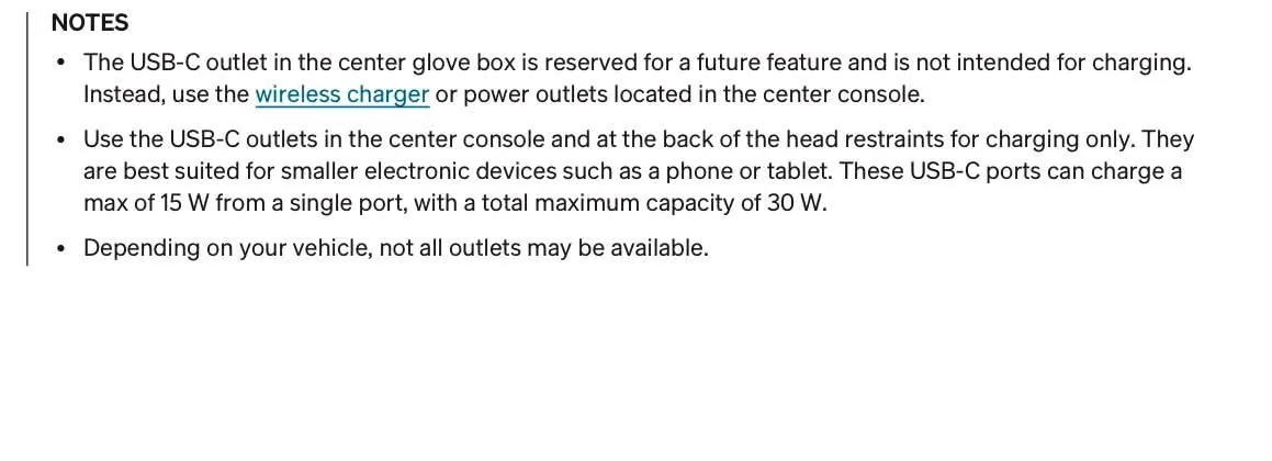 Rivian R1T R1S USB-C ports limited to 15 watts in R2? IMG_1494