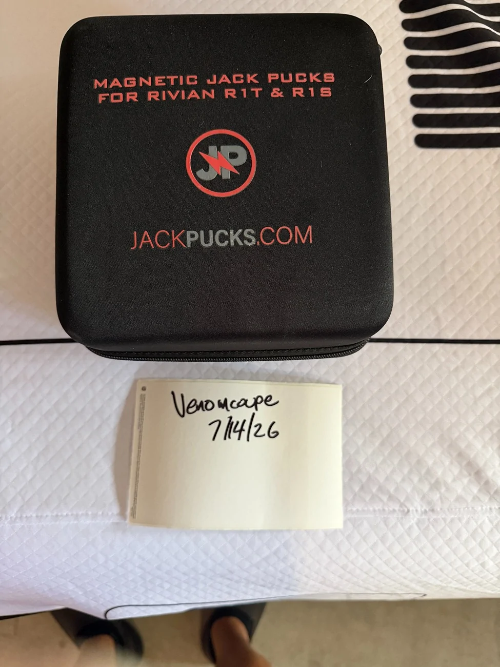 Rivian R1T R1S Rivian JackPucks.com Magnetic Jacking Pucks IMG_3183