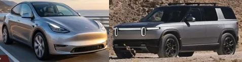 Rivian R1T R1S Coast to coast race: Model Y vs R2 (ABRP simulation) f2f