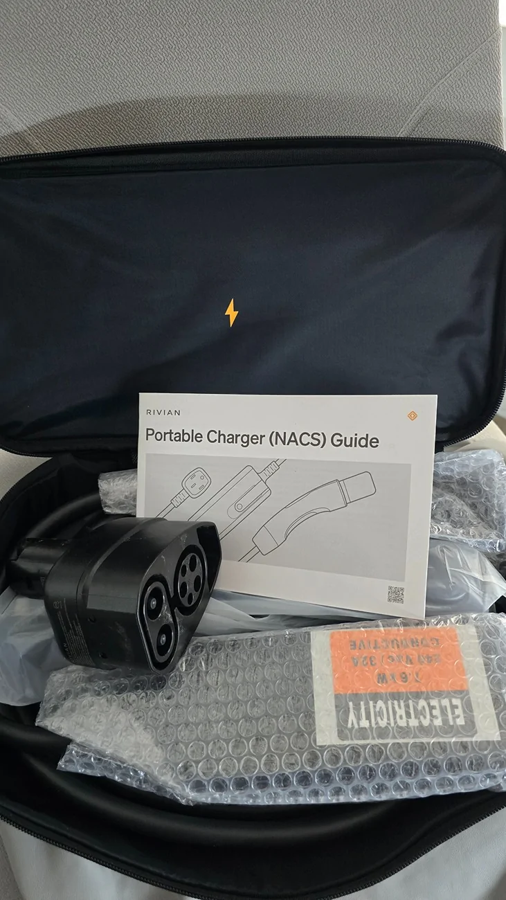 Rivian R1T R1S Mobile Charger for the R2 for trips with a NEMA 1450 available 20260723_163406