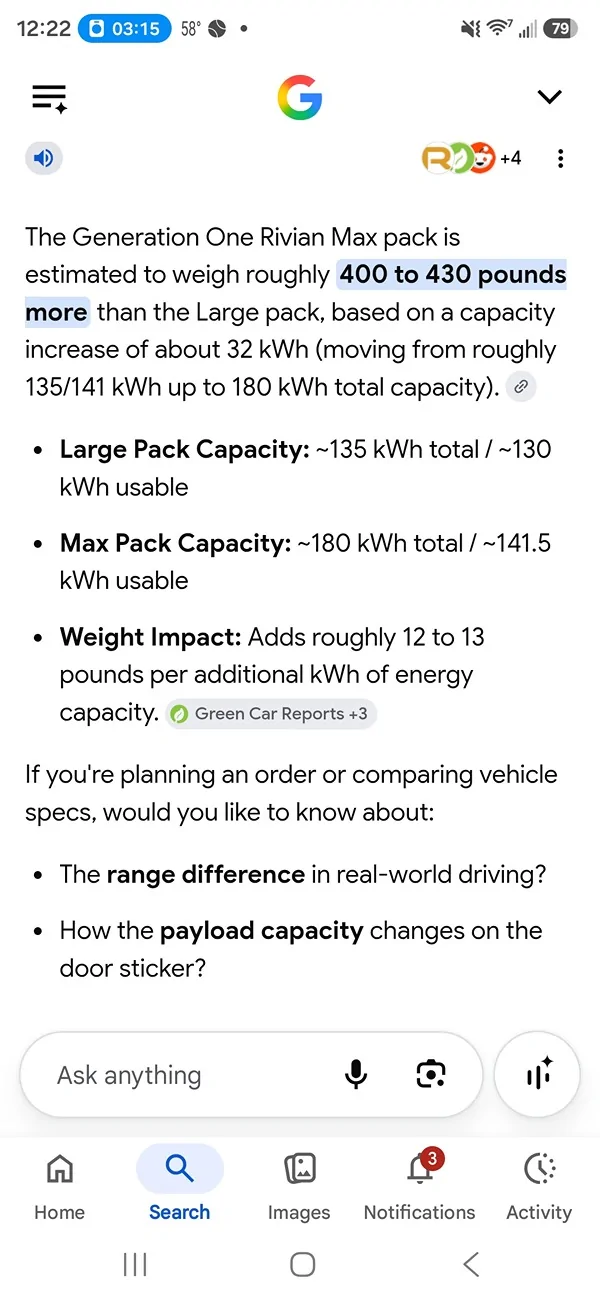 Rivian R1T R1S High Capacity Battery (Lucky me?) Screenshot_20260724_002248_Googl