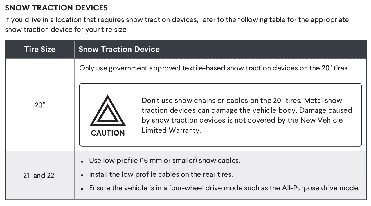 Rivian R1T R1S What Would You Like To See From Our Rivian Test? - Out of Spec riv_snow_chains