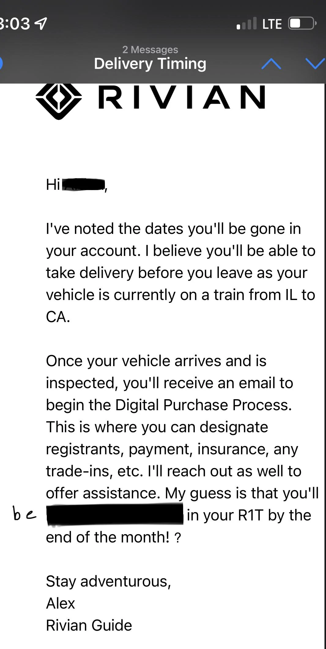 Rivian R1T R1S Any "March-April" delivery people contacted? 2277C229-468D-4DB4-B212-4E8E308EE039