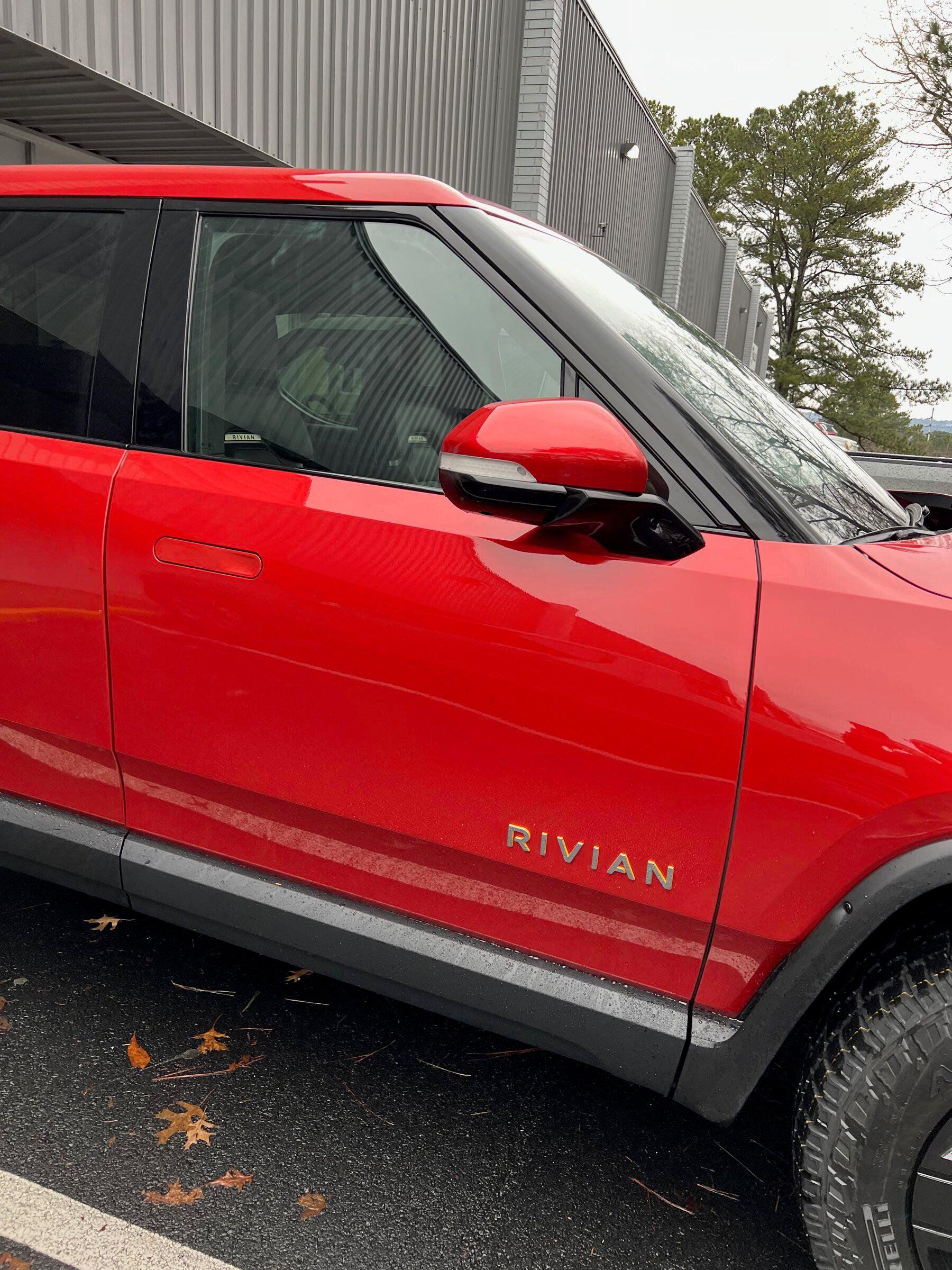 Rivian R1T R1S RED CANYON Rivian Photos Canyon Red Rivian R1T c