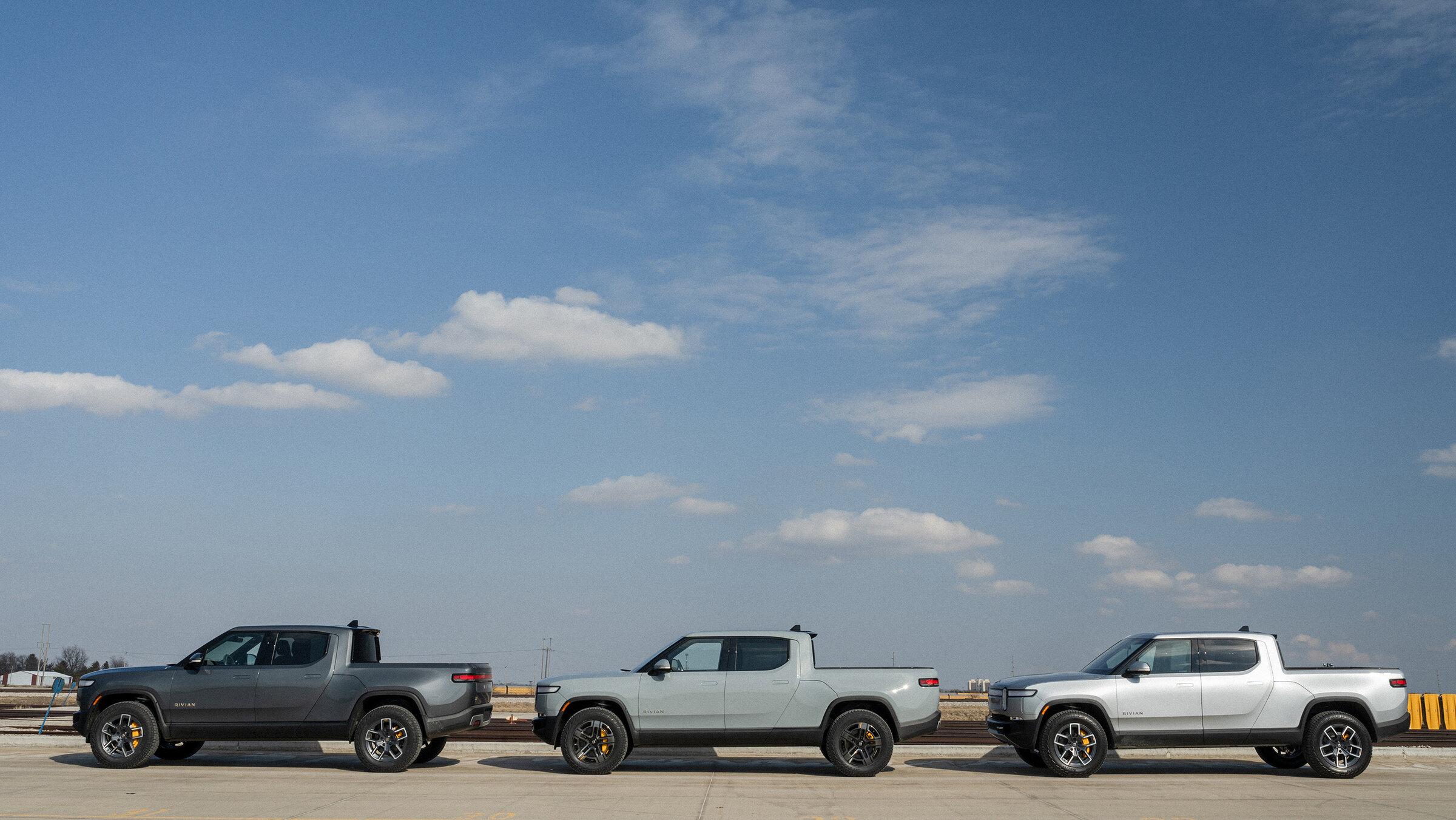 Rivian R1T R1S Limestone. It's real. Official from Rivian Limestone Rivian R1T color 1