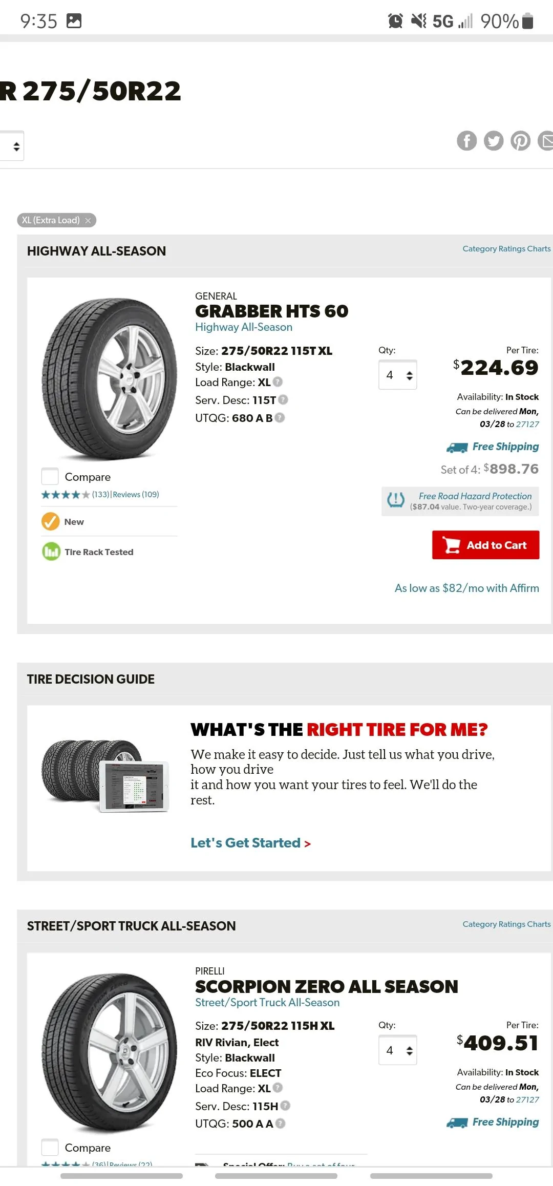 Rivian R1T R1S Factory 22" Wheels on R1T Rivian - finally a real life look Screenshot_20220324-093540_Chrom