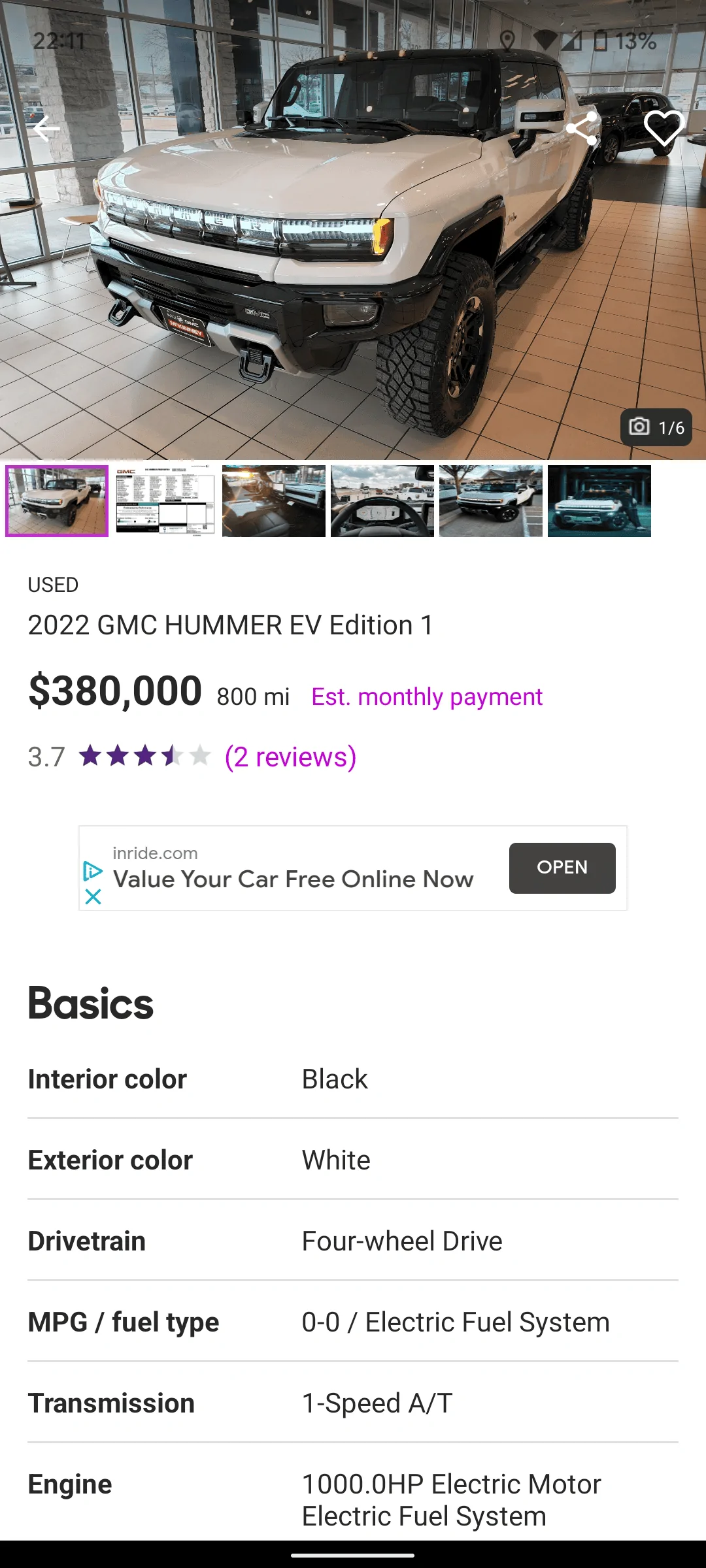Rivian R1T R1S Hummer EV Markups! Screenshot_20220324-221103
