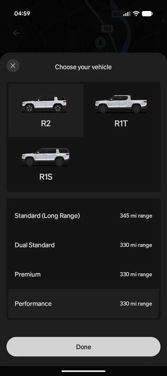 Rivian R1T R1S Question about the Rivian app for R2 92