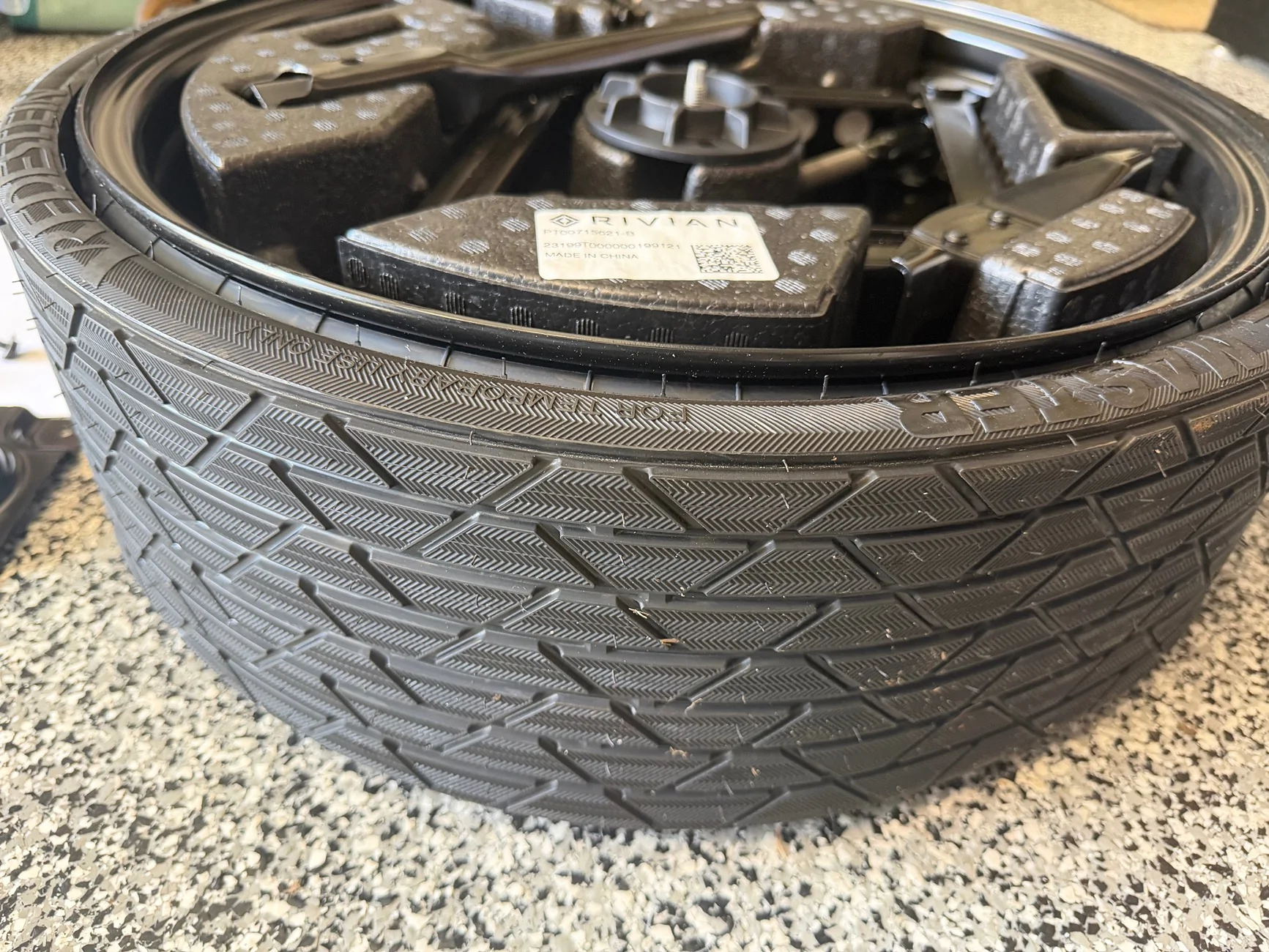 Rivian R1T R1S R1S OEM Compact Spare and Jack Kit IMG_4273