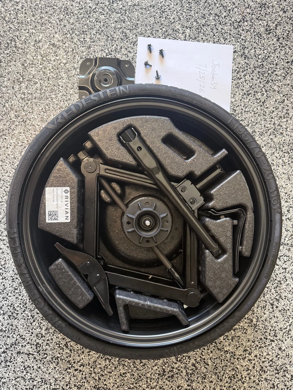 Rivian R1T R1S R1S OEM Compact Spare and Jack Kit IMG_4271
