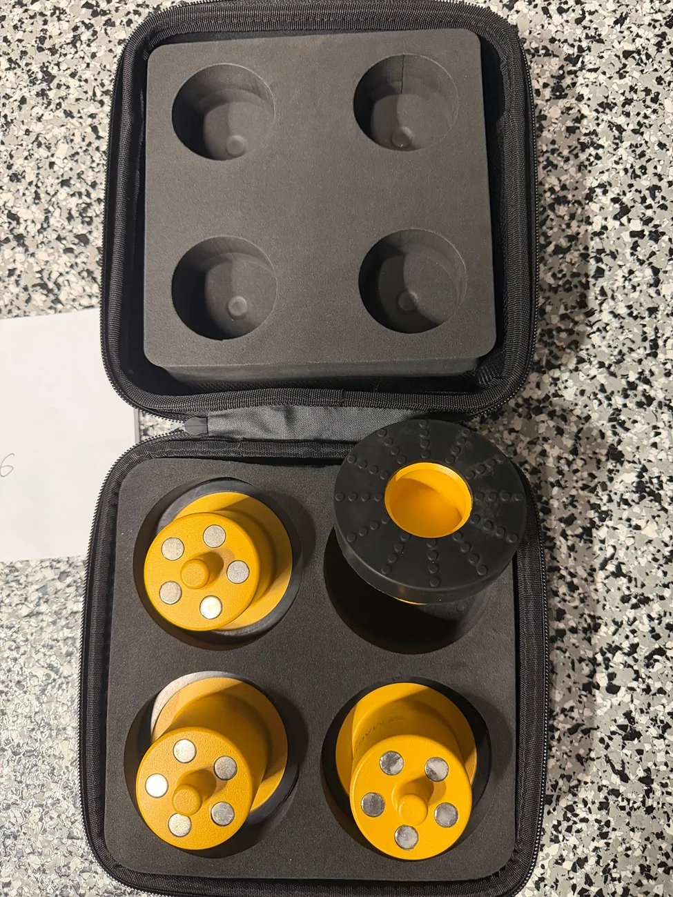 Rivian R1T R1S Jackpucks 4 pack, Yellow, Magnetic w/ Case IMG_4275