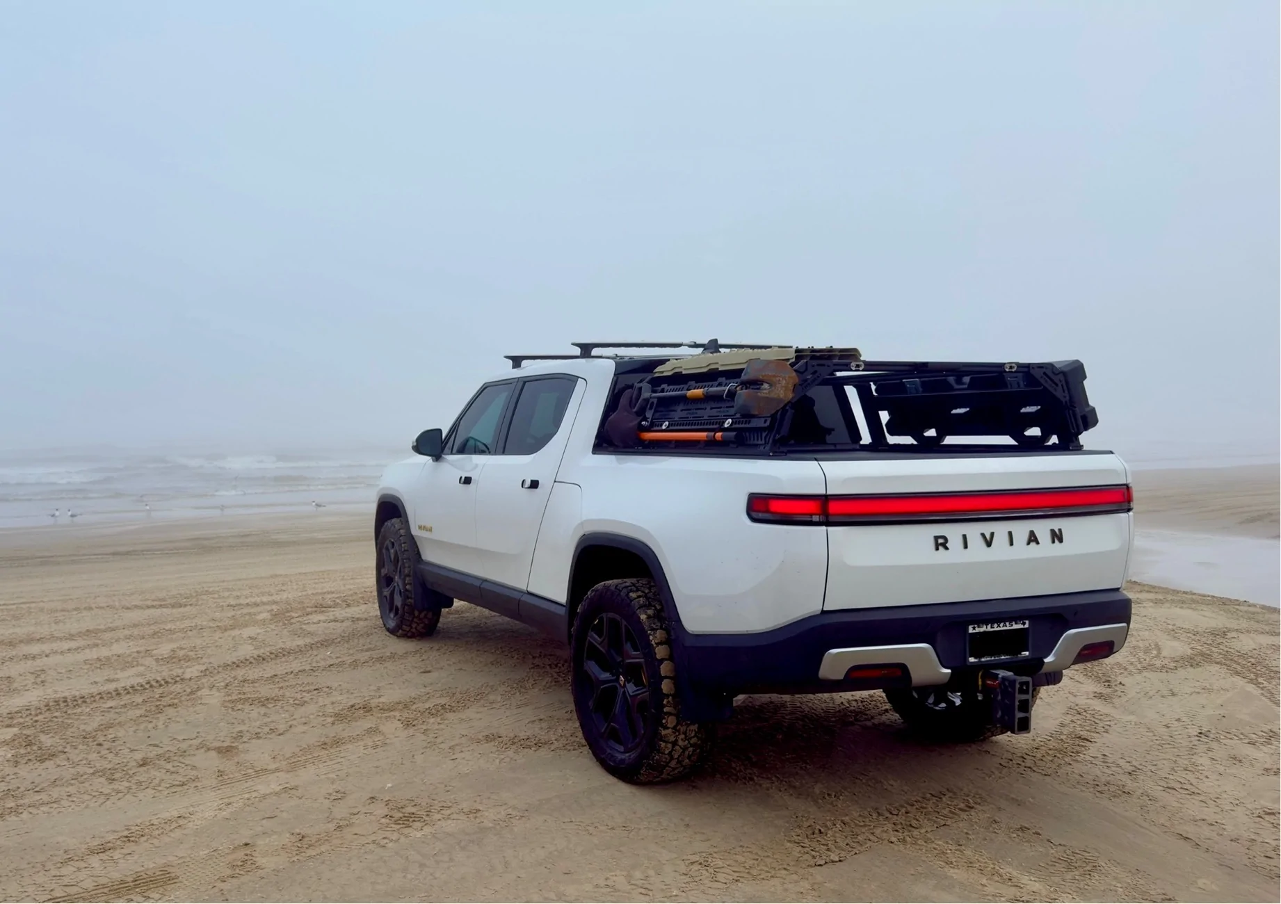 Rivian R1T R1S Rivian R1T Xtrusion Overland XTR1 14” Bed Rack + 5 MOLLE Panels + Slide-Out Kit IMG_1209