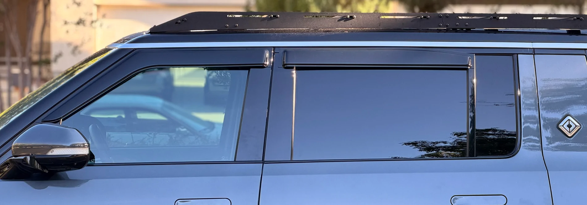 Rivian R1T R1S Installed R1T Window Visor on R1S tempImageLKJV6Q