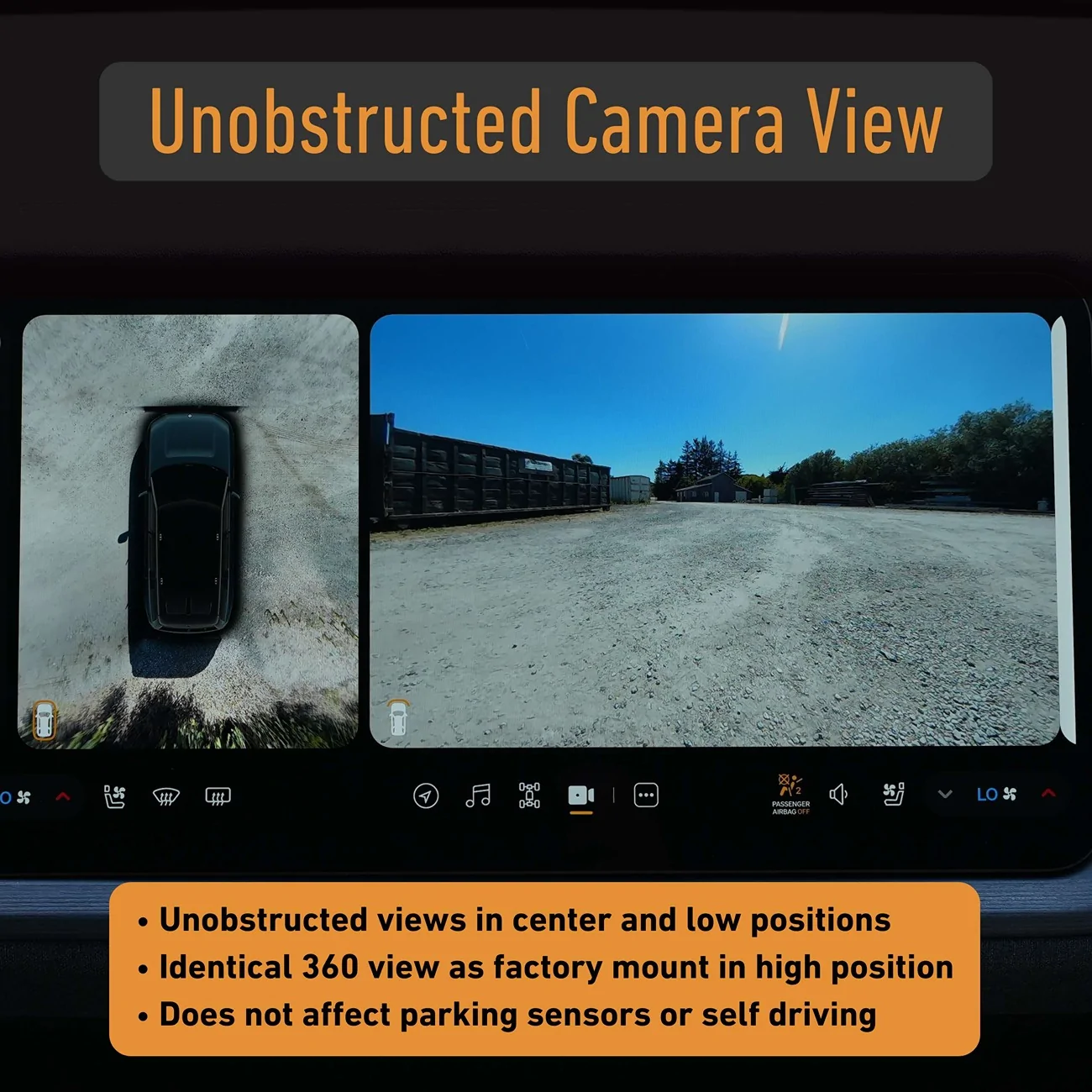 Rivian R1T R1S Factory Front License Plate blocks front camera? SnapPlate for 2026 Rivian R2 Camera Vi