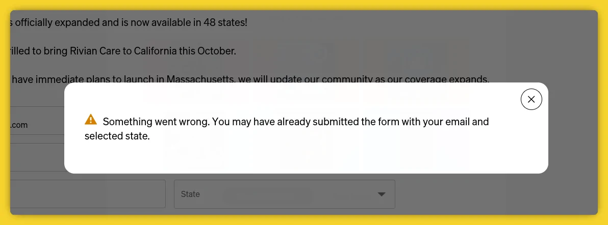 Rivian R1T R1S Rivian Care expands to 48 States, including California in October Screenshot