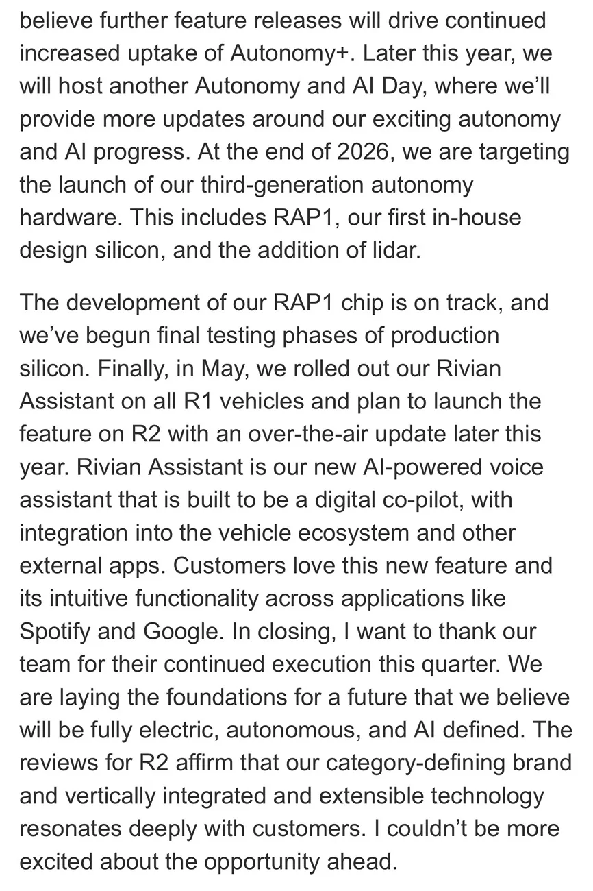 Rivian R1T R1S RAP1/lidar still on track for this year IMG_8524