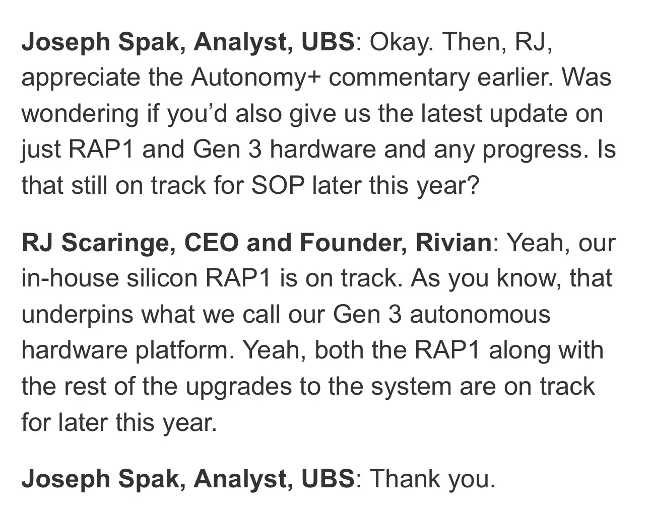 Rivian R1T R1S RAP1/lidar still on track for this year IMG_8523