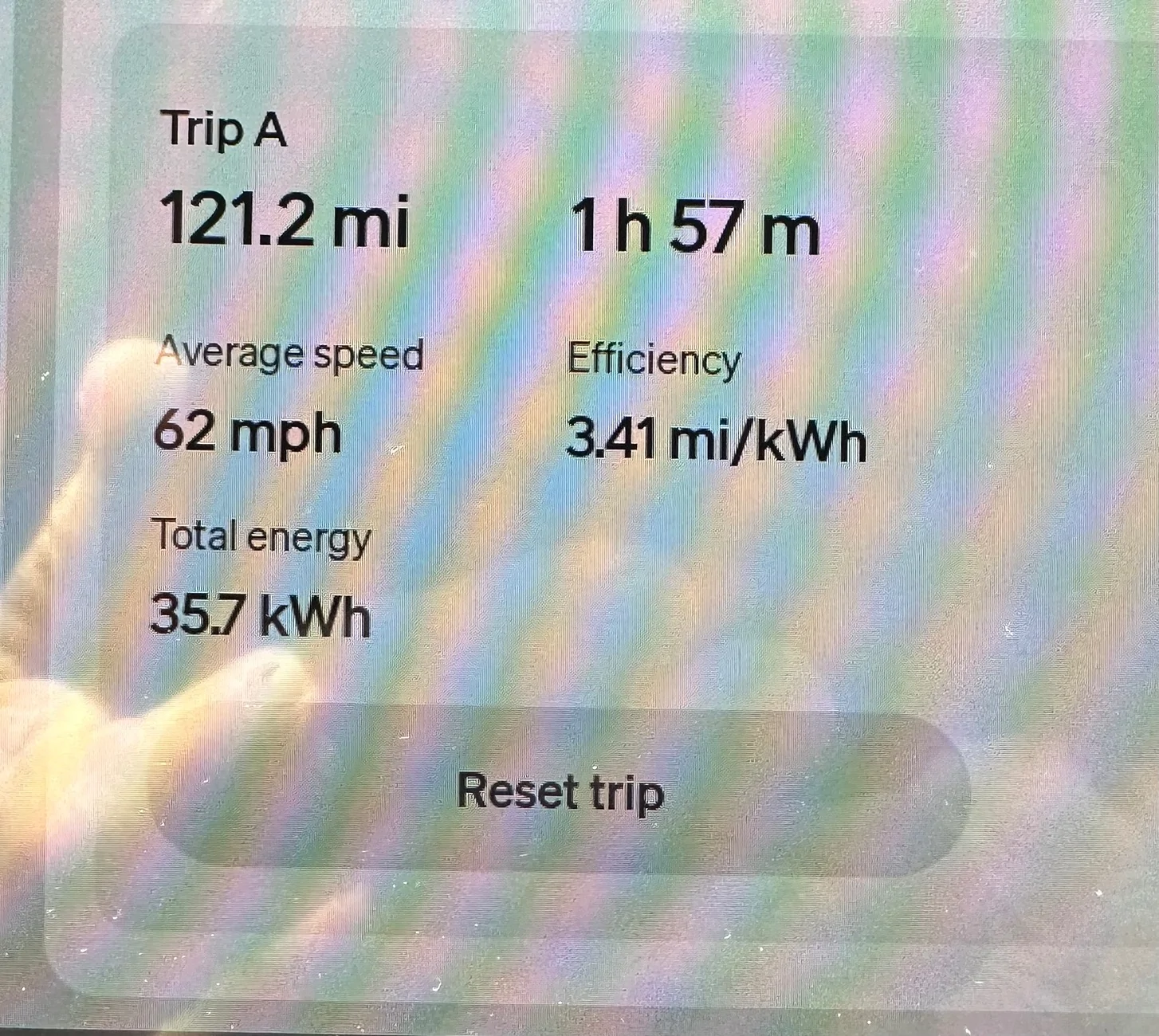 Rivian R1T R1S R2 - Real world 259 mile round trip efficiency results IMG_1973