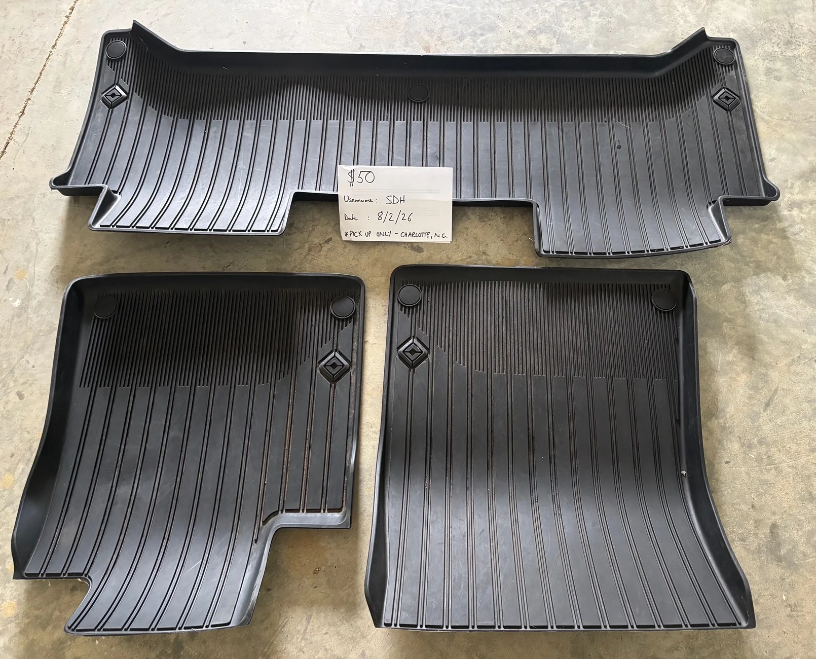 Rivian R1T R1S All weather floor mats ($50) floormat