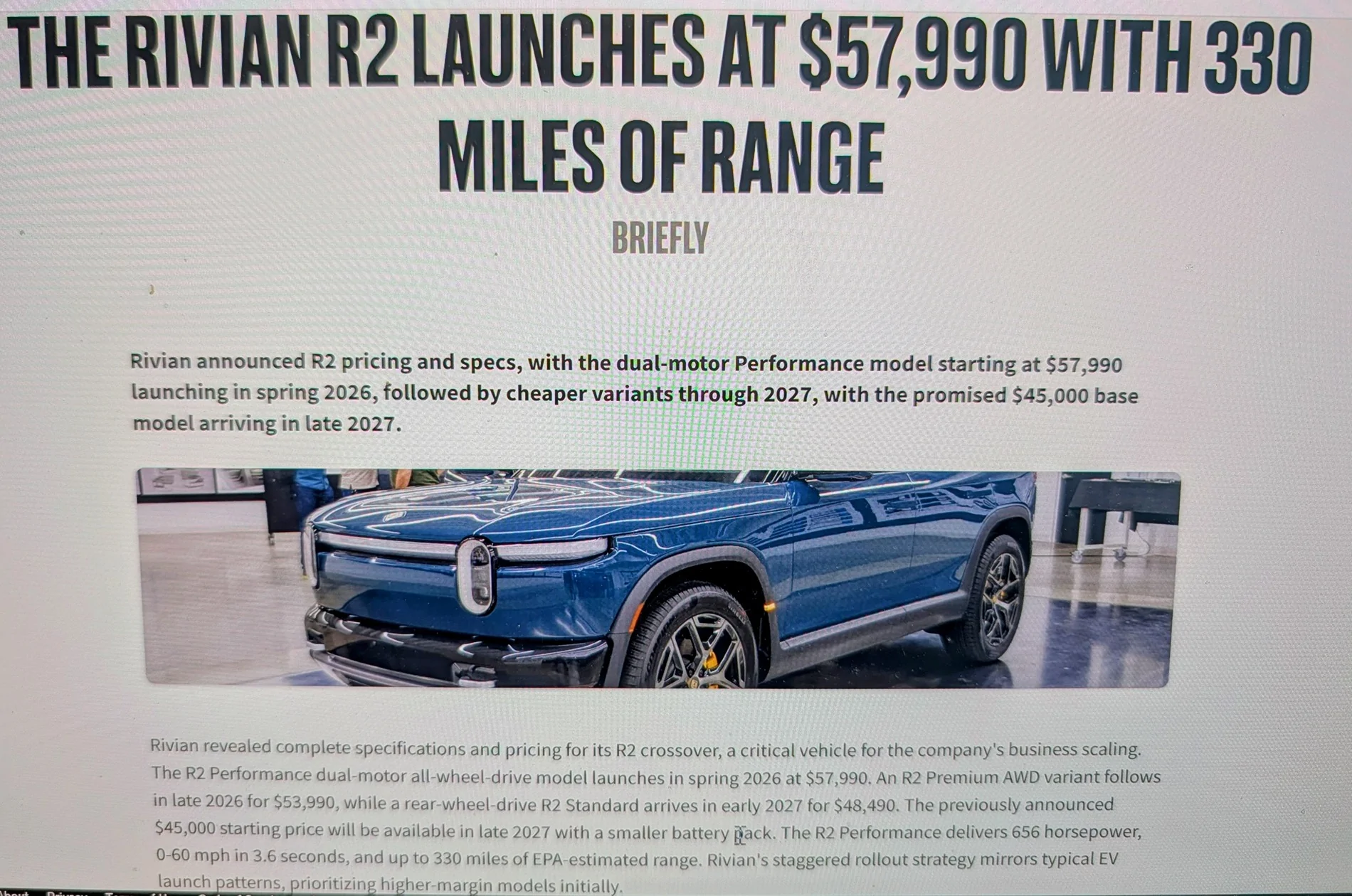 Rivian R1T R1S R2 Range Limitations and Rivian's Response 4418