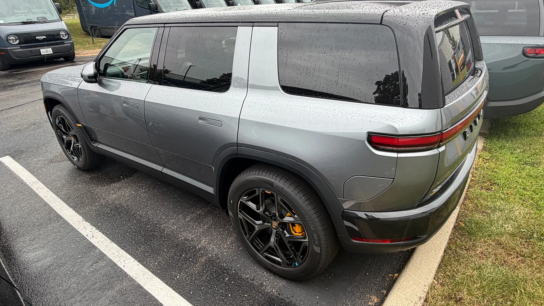 Rivian R1T R1S Esker Silver Paint Sample Closeup Photos IMG_9224