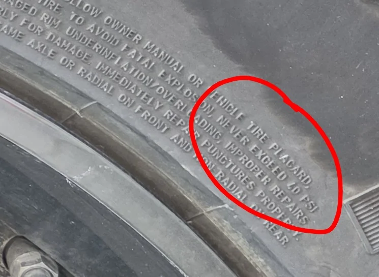 Rivian R1T R1S Scorpion tires - "Do not exceed 40 psi"? 20260806_163448~2