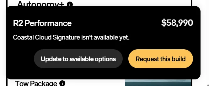 Rivian R1T R1S Update on R2 order invitation timing now in account 1786469603172-9x