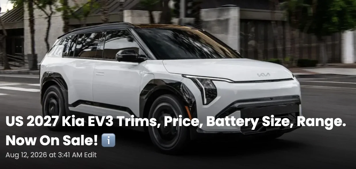 Ranchero EV Pickup Truck Rival: 2027 Kia EV3 sales start at $29,890 in USA {filename} Ranchero EV Pickup Truck Rival: 2027 Kia EV3 sales start at $29,890 in USA {filename}