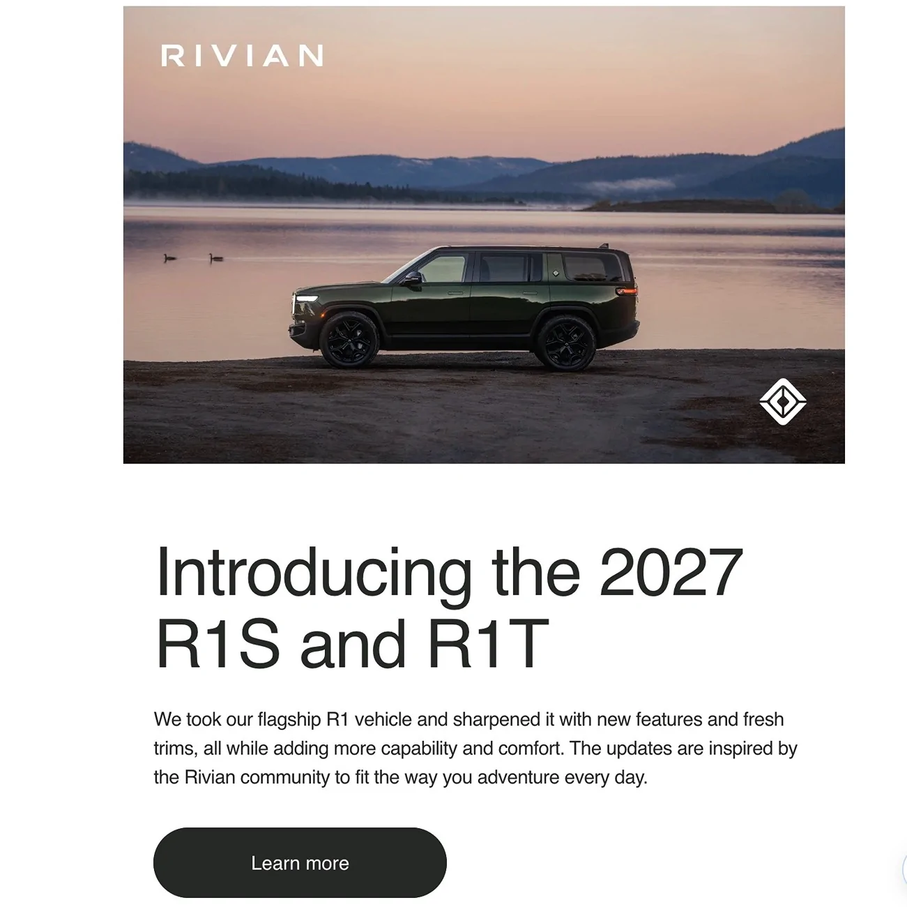 Rivian R1T R1S Introducing the 2027 R1 -- R1S / R1T 2027 Rivian R1 R1T R1S