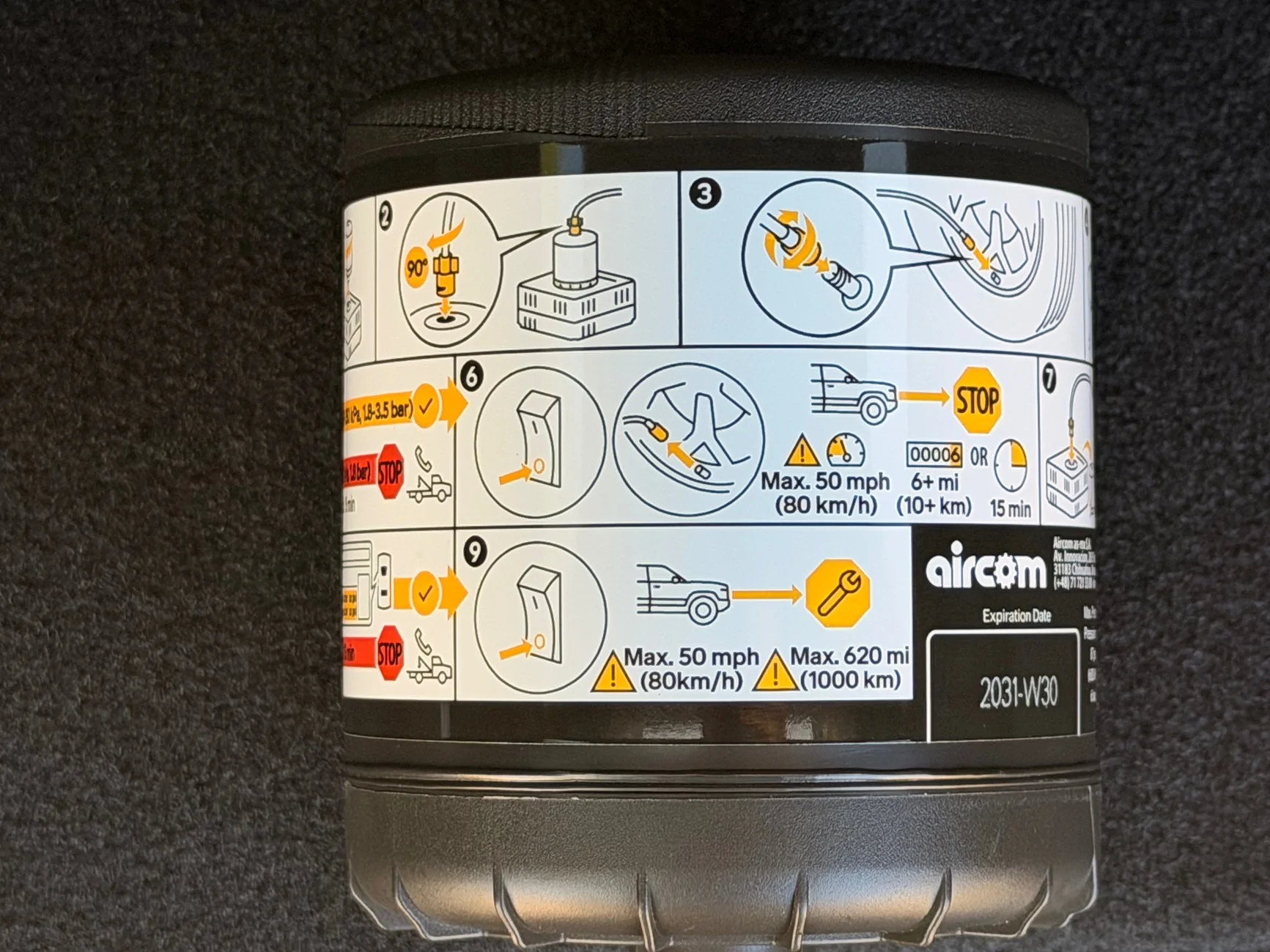 Rivian R1T R1S Tire Mobility Kit (R2) - closer look photos IMG_0365