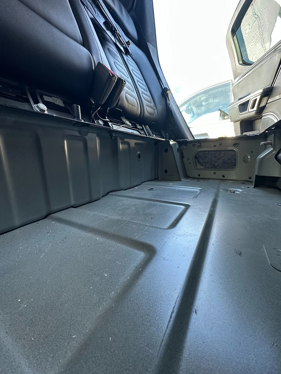 Rivian R1T R1S Added 12v outlet to R1T bed. IMG_3330